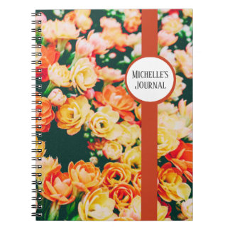 Beau journal floral personnalisé / Carnet