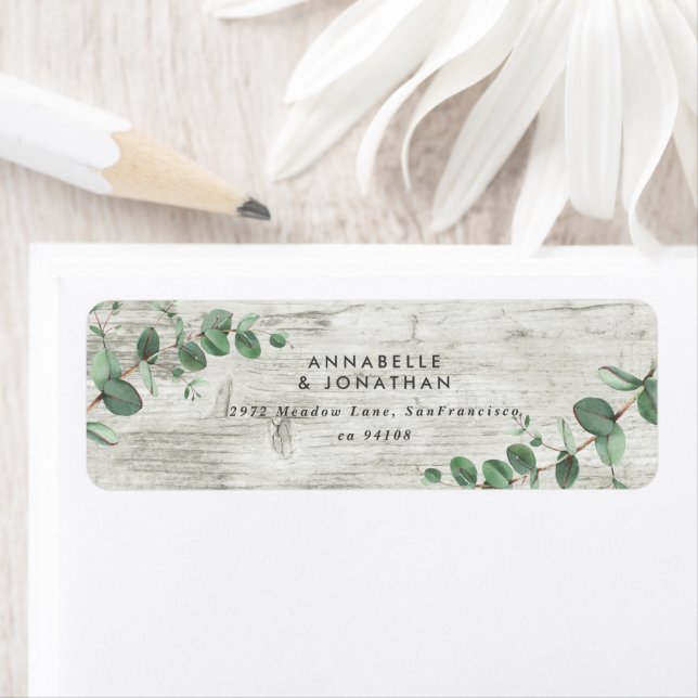 Beau laboratoire mariage de feuillage d'eucalyptus (En situation)