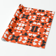 Beau lapin Halloween papier cadeau d'emballage