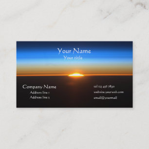 Beau lever de soleil dans l'espace carte de visite