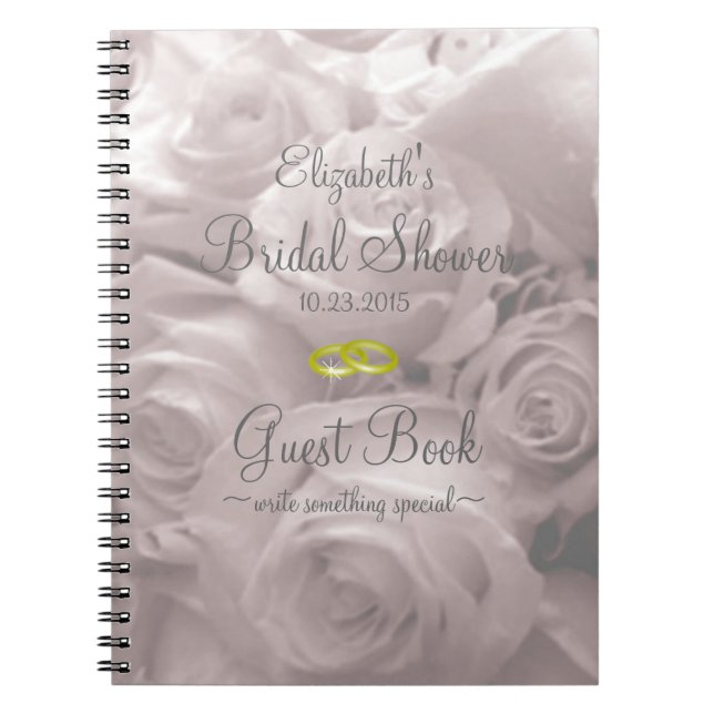 Beau livre d'invité romantique de Fête de la (Devant)