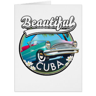 Beau logo Cuba rétro.