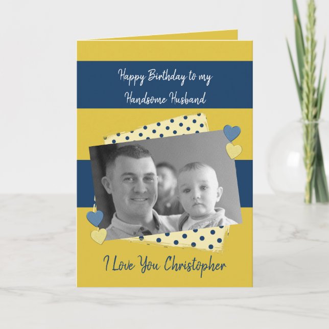 Beau Mari sur votre anniversaire carte photo de ma (Devant)
