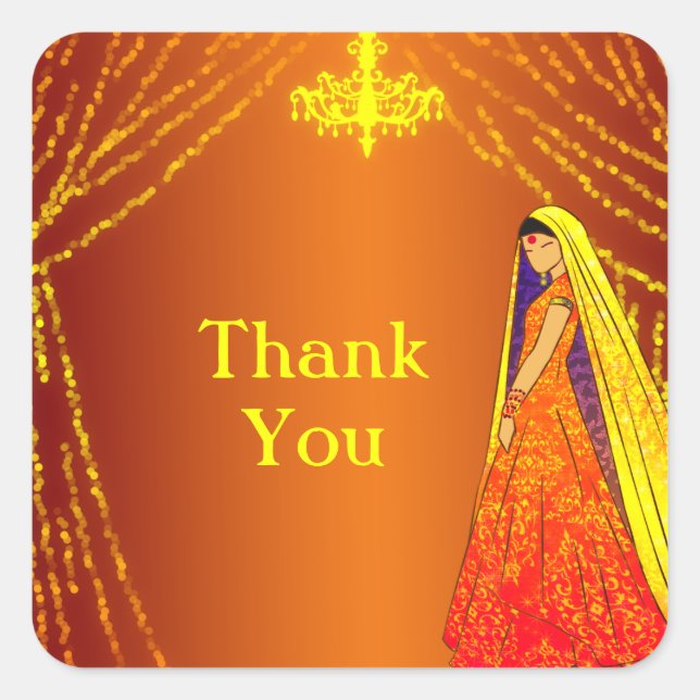 Beau Mariage Merci de mariée Favor Sticker (Devant)