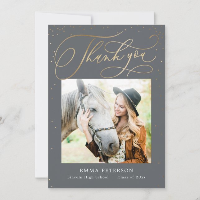 Beau Merci de graduation des couleurs ÉDITABLES (Devant)