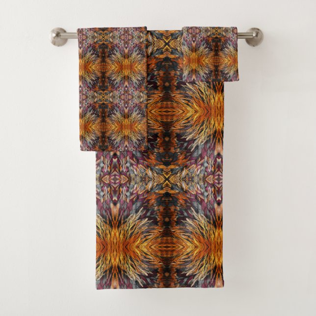 Beau Mixte Motif Jaune Orange Brown Bleu (En situation)