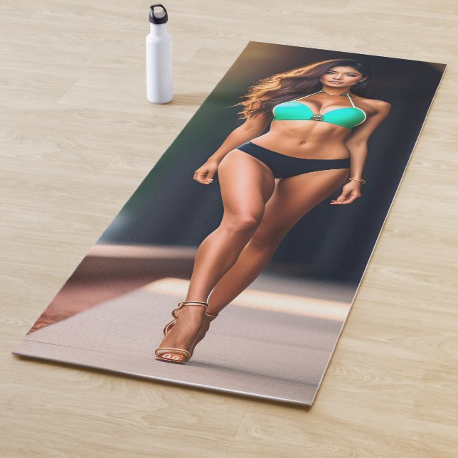 Beau modèle de motivation tapis de yoga (En situation)