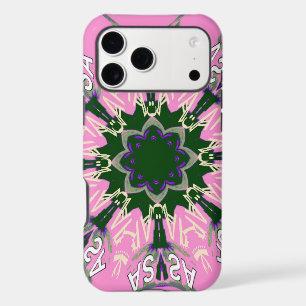 Beau motif de teinte violet rose bébé monogramme