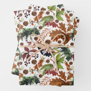 Beau Motif naturel - Berries sauvages et Feuilles
