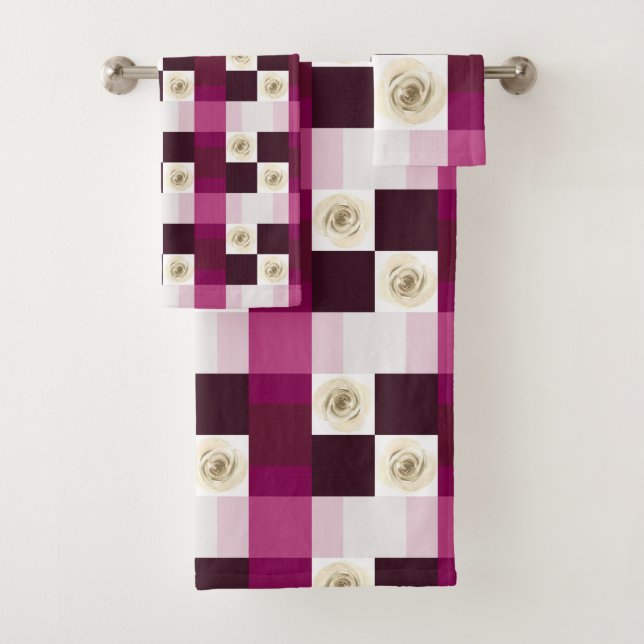 Beau motif romantique rose floral rose (En situation)