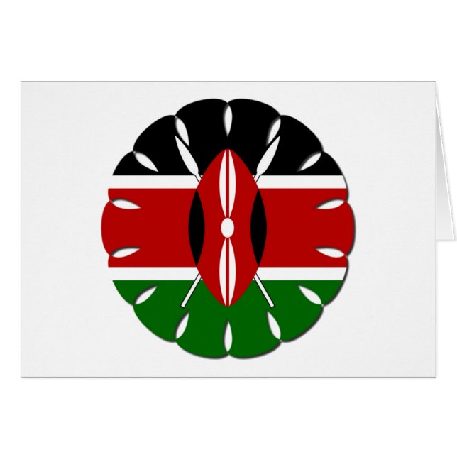 Beau Motif rond kenyan : Un symbole national (Devant horizontal)