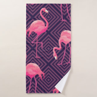 Beau motif tropical transparent avec flamme rose