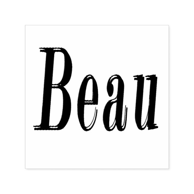 Beau Name Logo, Self-inking Stamp (Design)