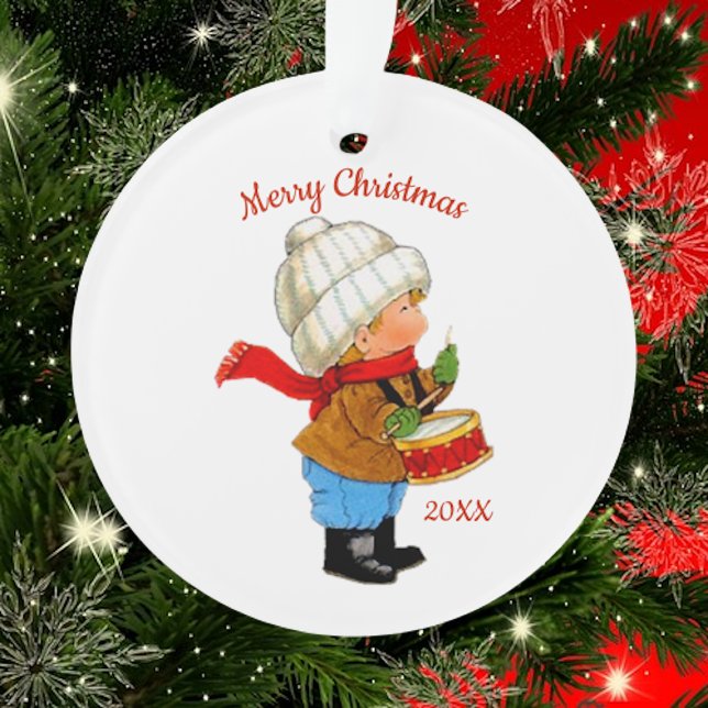 Beau Noël Tot Drummer Boy Acrylique Ornement (Créateur téléchargé)