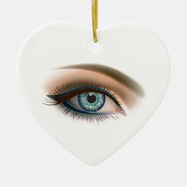 Beau oeil féminin. ornement céramique (Devant)