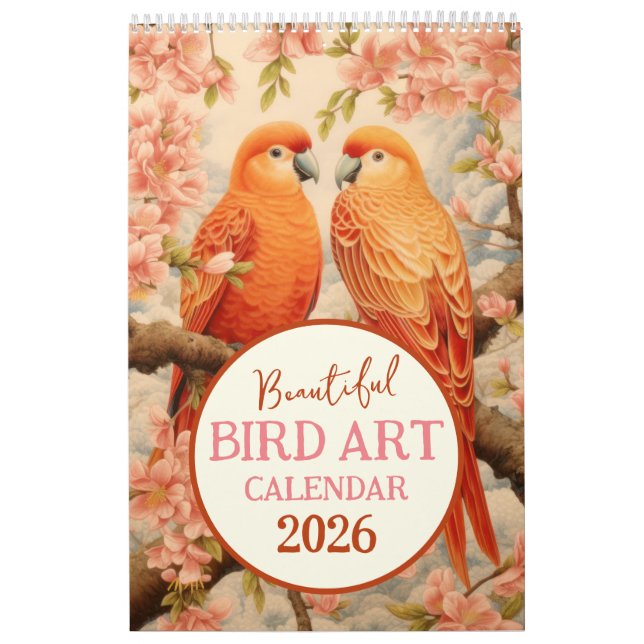 Beau Oiseau Art 2026 Calendrier (Protection)