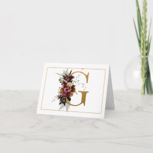 BEAU OR ET MONOGRAMME FLORAL G