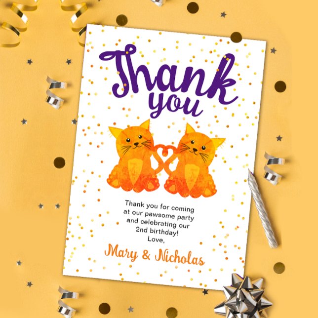 Beau Orange Twin Kitten Confetti Merci (Créateur téléchargé)