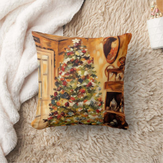 Beau Oreiller de Jeu d'Arbre de Noël
