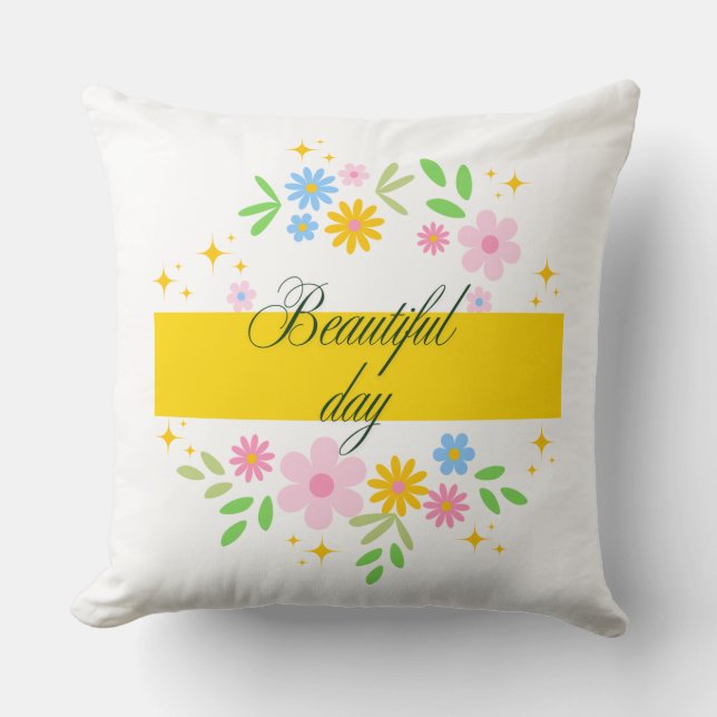 beau oreiller fleursThrow (Recto)