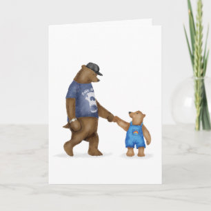 Beau ours et ours blanc carte