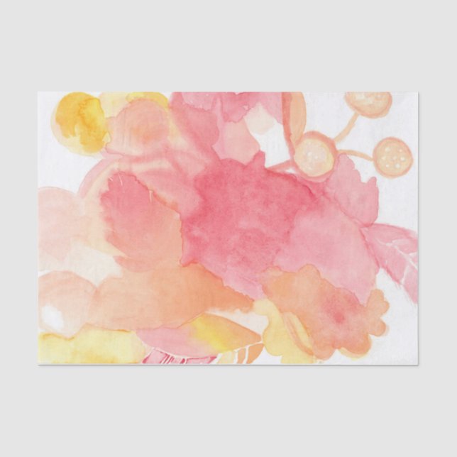 Beau papier de soie de soie floral (Recto)