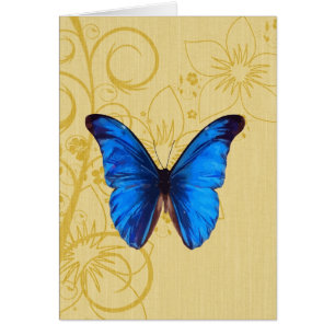 Beau papillon bleu art Vintage
