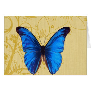 Beau papillon bleu art Vintage