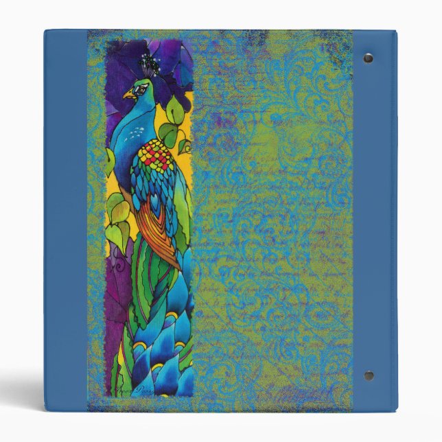 Beau Peacock Peacock Peinture Classeur photo Album (Dos)