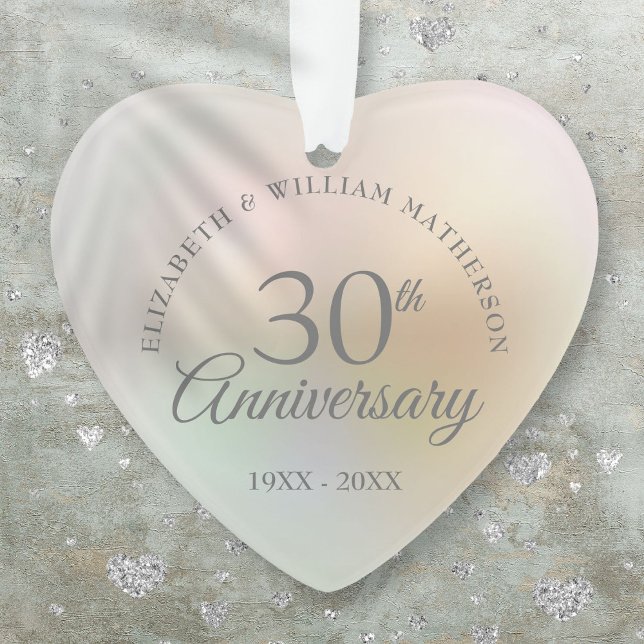 Beau Pearl 30e anniversaire de Mariage (Beautiful Pearl 30th Wedding Anniversary Ornament)
