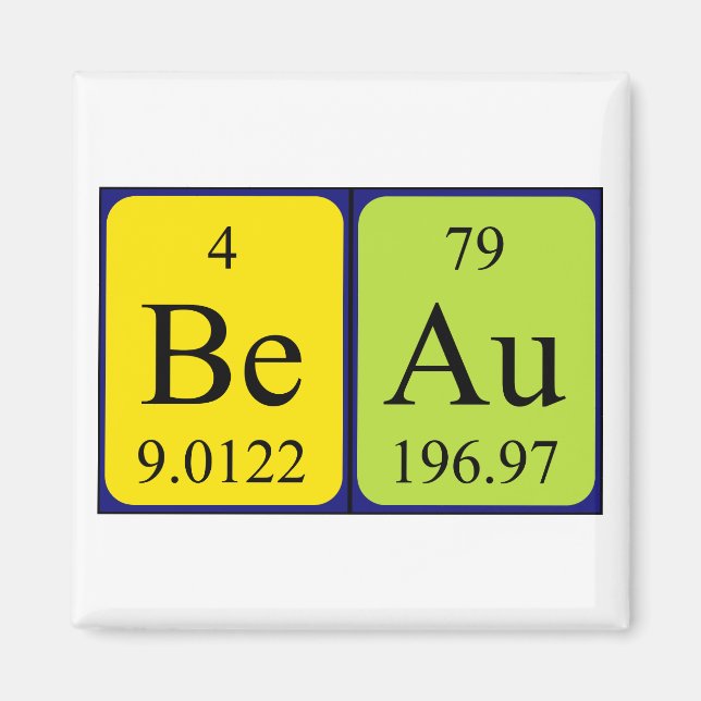 Beau periodic table name magnet (Front)