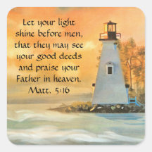 Beau phare Bible Verse Sticker