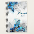 Beau planificateur de papillons bleus