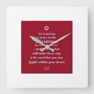 "BEAU POÈME DE NOËL" HORLOGE DE NOËL