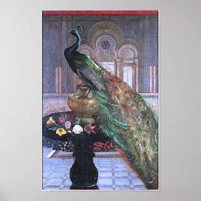 Beau Poster photo Peacock Vintage (Devant)