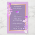 Beau Purple Floral Produits Emballage Étiquettes &