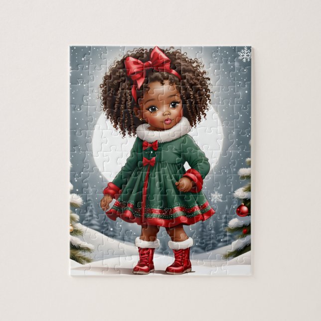 Beau Puzzle Africain Américain fille (Vertical)