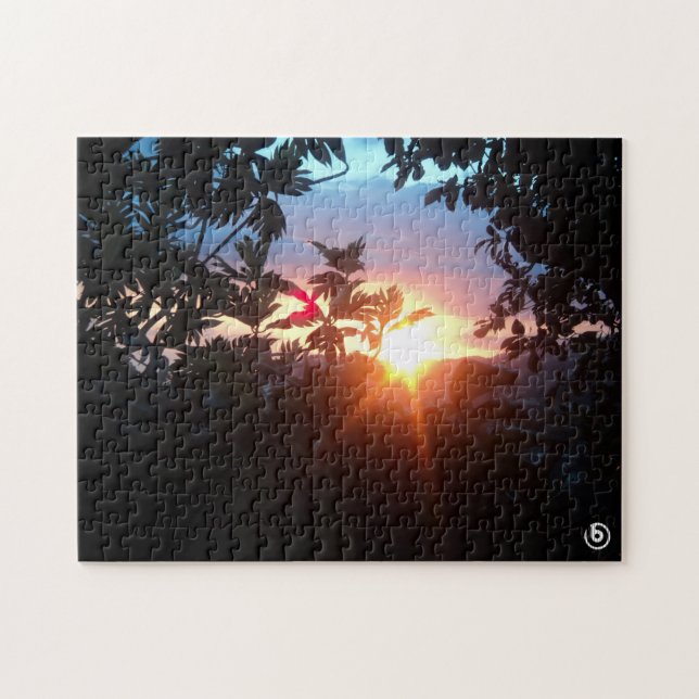 Beau puzzle de coucher du soleil (Horizontal)