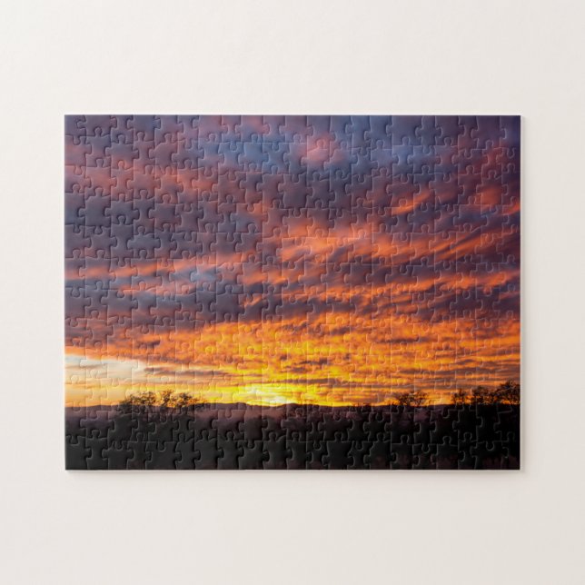 Beau puzzle de coucher du soleil (Horizontal)
