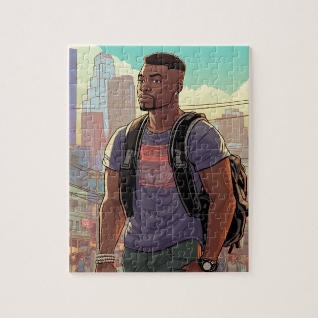 Beau Puzzle des hommes noirs (Vertical)