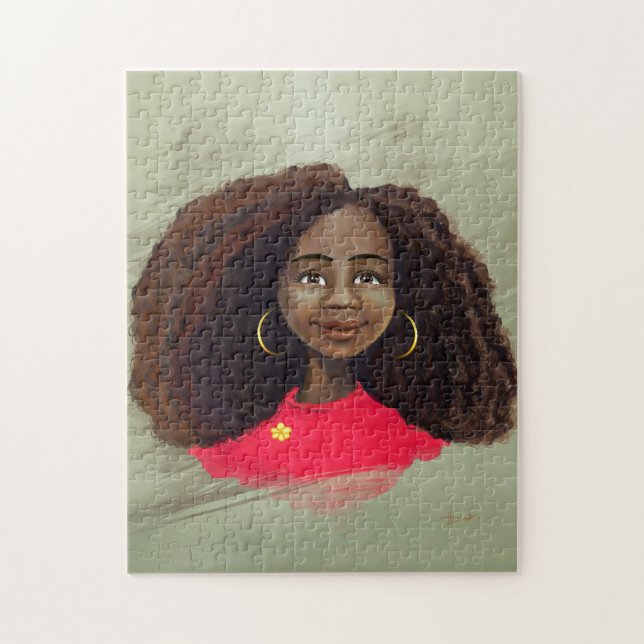 beau puzzle d'illustration de fille (Vertical)