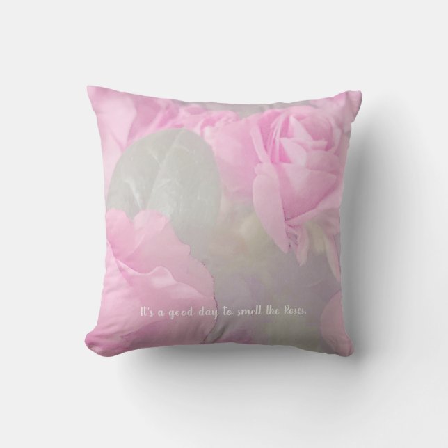 Beau Roses floraux AnniversaireJeter Coussin (Recto)