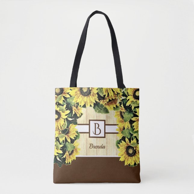Beau Sac fourre-tout de tournesol Monogram (Devant)