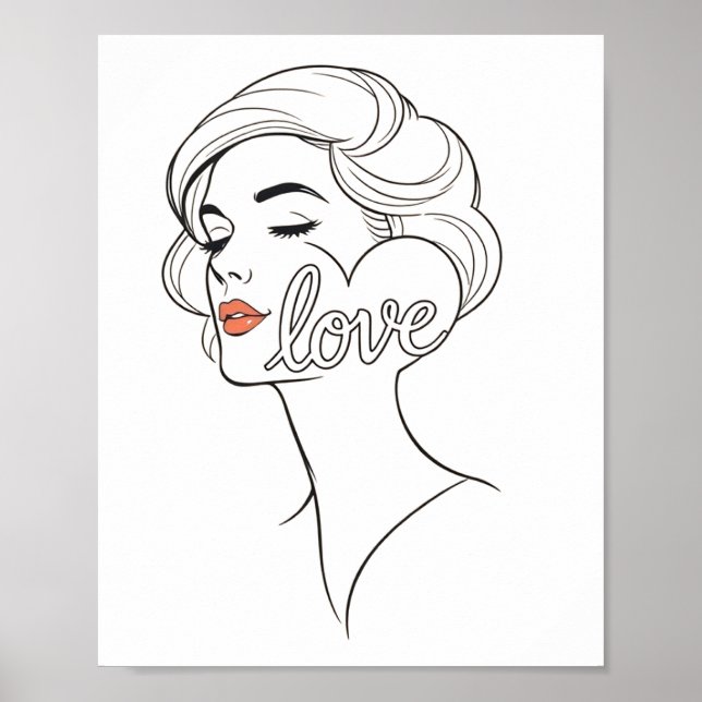 Beau salon de beauté "LOVE" Wall Art & Affiches (Devant)