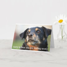 Beau S'En Sortir Bientôt Carte De Voeux Chien