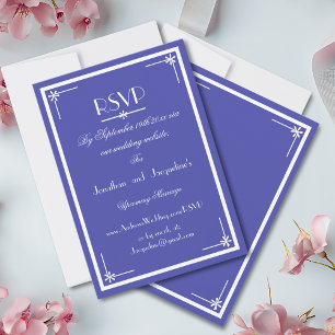 Beau site Mariage Blue Chic Carte RSVP