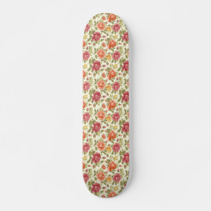 Beau Sketch Floral Abstrait Skateboard