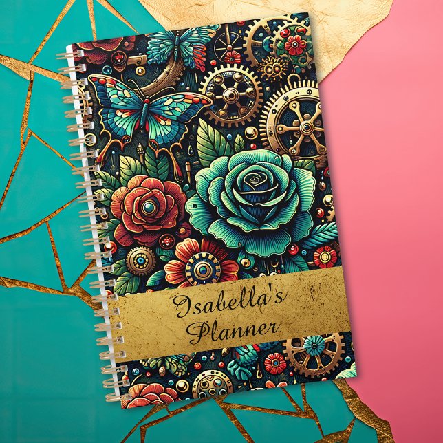 Beau Steampunk Gears à thème et Roses (Créateur téléchargé)