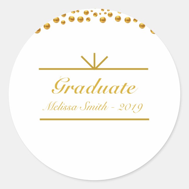 Beau Sticker Golden Graduate (Devant)