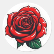 Beau sticker Red Rose